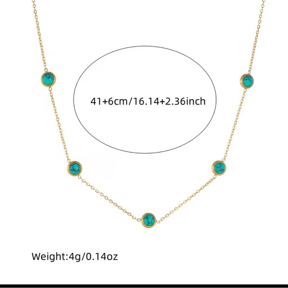 Gold and Turquoise Jewelry Set - Picture 7 of 7